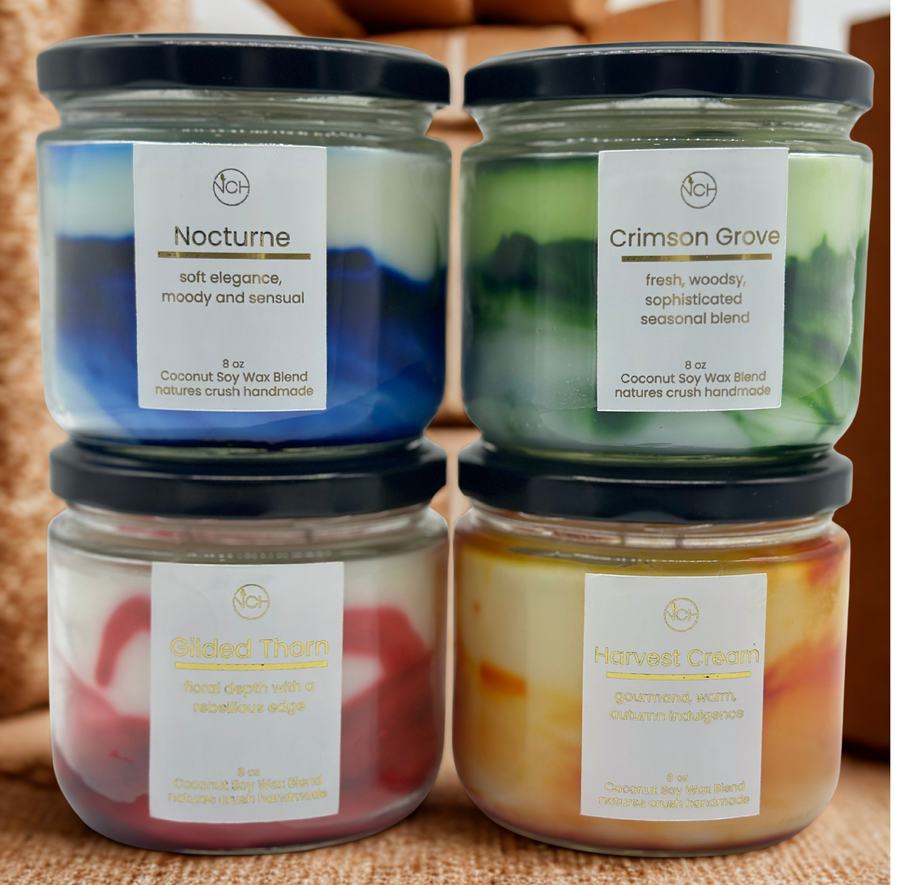 The Marbeled Wax Collection-Customizable Candles